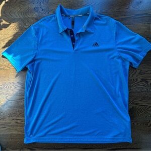 Adidas Men's Vibrant Blue Polo Shirt